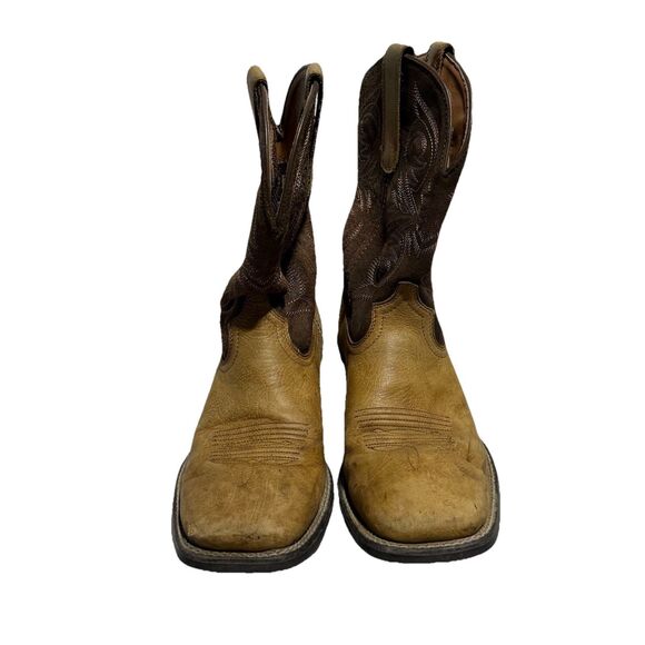 Ariat Men's Sport Pardner Matte Tan Brown Square Toe Cowboy Boots Size 7.5 - Picture 3 of 10